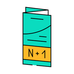 Wall Mural - numbering booklet line icon vector. numbering booklet sign. isolated symbol illustration