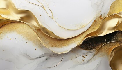 Wall Mural - abstract white background with gold dust