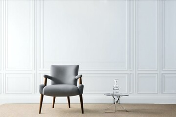 Wall Mural - white chair in the room