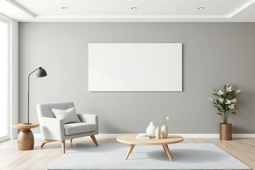 Wall Mural - 3d render of a modern room