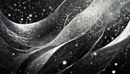 Wall Mural - abstract black background with silver dust