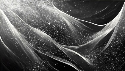 Wall Mural - abstract black background with silver dust