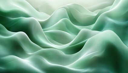 Canvas Print - Abstract Green Fabric