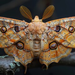 Poster - Close-Up of a Moth with Intricate Wings