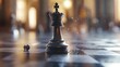 © putri syakilla - A close-up of a chess king piece on a chessboard, symbolizing strategy and competition.