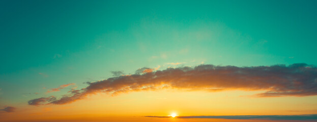 Wall Mural - colorful cloudy sky at sunset. gradient color. sky texture. abstract nature background