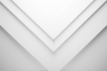 Poster - Geometric white corner design showcasing clean lines and minimalistic aesthetic in modern interior architecture
