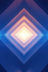 Poster - Abstract geometric design featuring vibrant colors and layered shapes in a symmetrical pattern