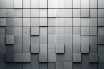 Poster - Modern textured wall design featuring geometric patterns in muted gray tones