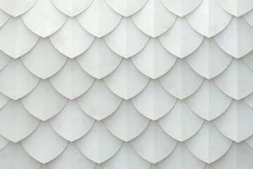 Poster - Textured white wall featuring elegant layered scales in a modern interior design setting