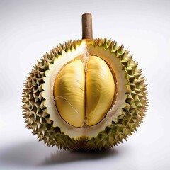 King of fruits, durian isolated on white background