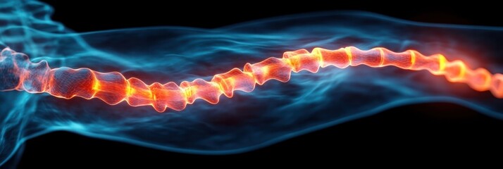 Poster - Abstract Spinal Column with Glow