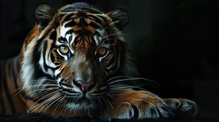 Poster - Close-Up Portrait of a Majestic Tiger