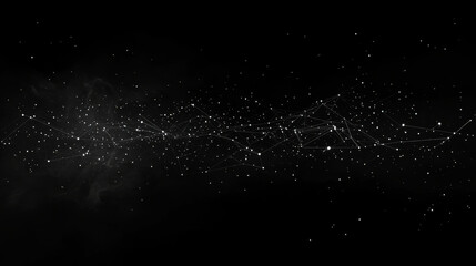 Poster - A simple, low-polygon outline of the world, like a constellation in the night sky. It's made up of points, lines, and shapes that look like stars.low poly wireframe.