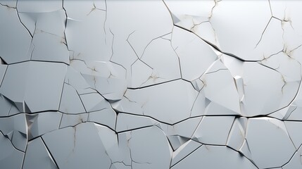 Poster - Cracked White Surface