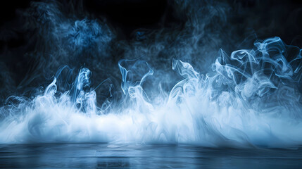 Wall Mural - mystical mist. swirling smoke in dark and light symphony. fluid fantasia. abstract dance of fog and 