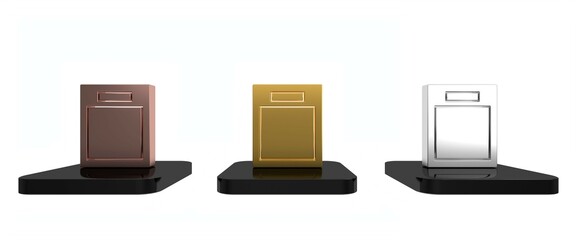 Poster - Colorful Empty form icon isolated on white background. File icon. Checklist icon. Business concept. Minimalism concept. 3D render illustration