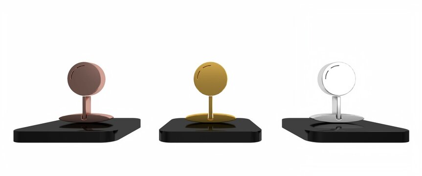Colorful Push pin icon isolated on white background. Thumbtacks sign. Minimalism concept. 3D render illustration