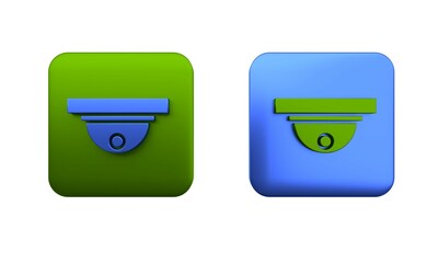 Poster - Colorful Motion sensor icon isolated on white background. Square button. 3D render illustration