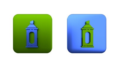 Poster - Colorful Marker pen icon isolated on white background. Square button. 3D render illustration