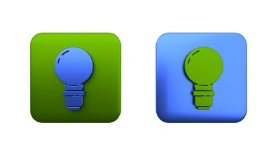 Poster - colorful light bulb with concept of idea icon isolated on white background. energy and idea symbol. 
