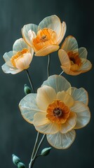 Sticker - Delicate Pastel Flowers: A Close-Up Photography