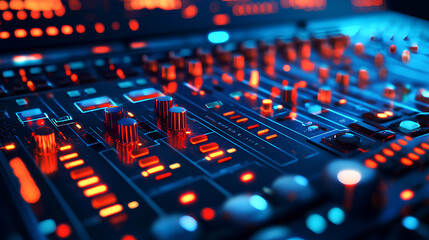 Poster - Digital background for tech, AI, data, audio, graphics, and more 