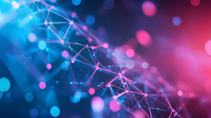 Poster - digital background perfect for tech processes, neural networks, artificial intelligence, data transf