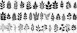 © Arafat - Leaf silhouette set, floral designs, botanical vector elements, herbs, branches, natural leaves, and plant illustrations for decorations, patterns, or graphic designs