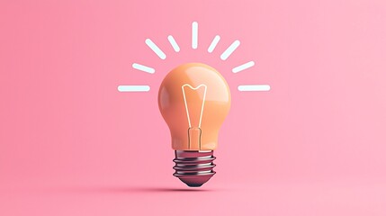 Aufkleber - light bulb with lightning bolt, powerful ideas leading to rapid growth, flat design illustration