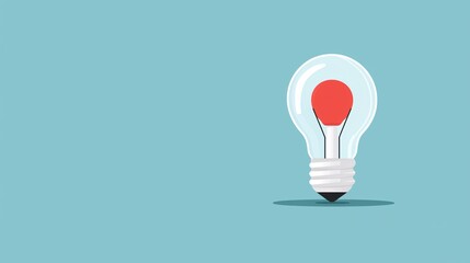 Aufkleber - light bulb with target, focused ideas driving growth, flat design illustration