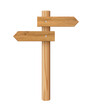 © backup16 - 3d wooden signboard vector illustration. Realistic wood sign post. Blank arrow with wood texture, plywood road pointer. City guidance.