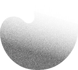 Poster - Grainy dotted shape. Noisy halftone abstract shadows on liquid element. Stipple blob and spray spot. Grunge sand wavy fluid gradation