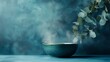 © Jack - Herbal steam inhalation setup with fresh eucalyptus leaves and a ceramic bowl