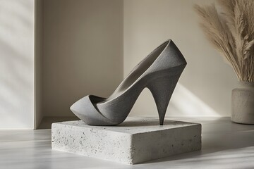 Wall Mural - Sculptural heels in a studio setting