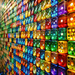 © zarmeen - a wall is made of colored dice