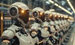 © Настя Шевчук - Cutting-edge AI robot factory, 4K hyperrealistic photo
