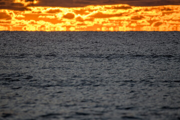 Wall Mural - Baltic sea in sunset time.