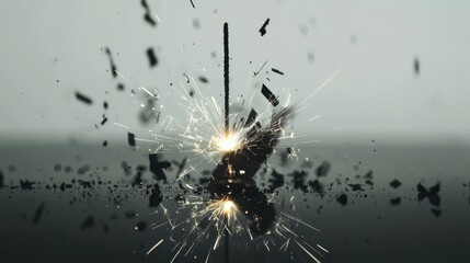 Clean Image of a Sparkler Being Lit for Festive Celebrations