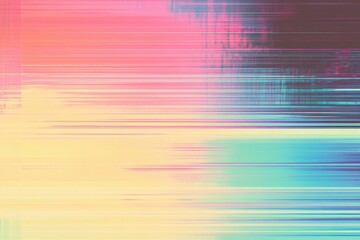 Poster - Abstract soft pastel gradient background. Lively digital texture with gentle effects. Retro-inspired multihued vintage style. Vhs distortion visual components in the backdrop