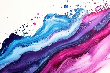Poster - Watercolor brush mark pattern