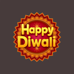 Poster - Free Vector Happy Diwali 3D Text Design, illustration generative ai