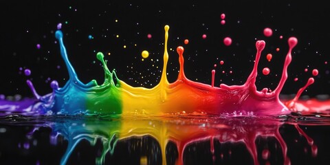 Poster - Rainbow Paint Splash