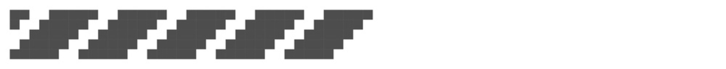 Fototapete - collection set of retro game 8bit pixel art loading process progress counter bar, flat png transpare