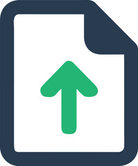 Poster - Upload File Icon with Upward Arrow Symbol.