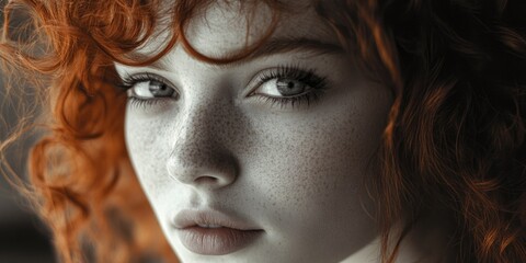 Woman with freckles