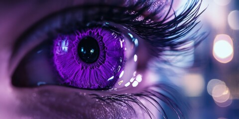 Poster - Close-up of purple eye