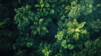 Canvas Print - Tropical Forest Aerial View