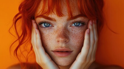 Poster - Woman with freckles