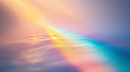 Poster - Rainbow Light Reflection on Shiny Smooth Surface